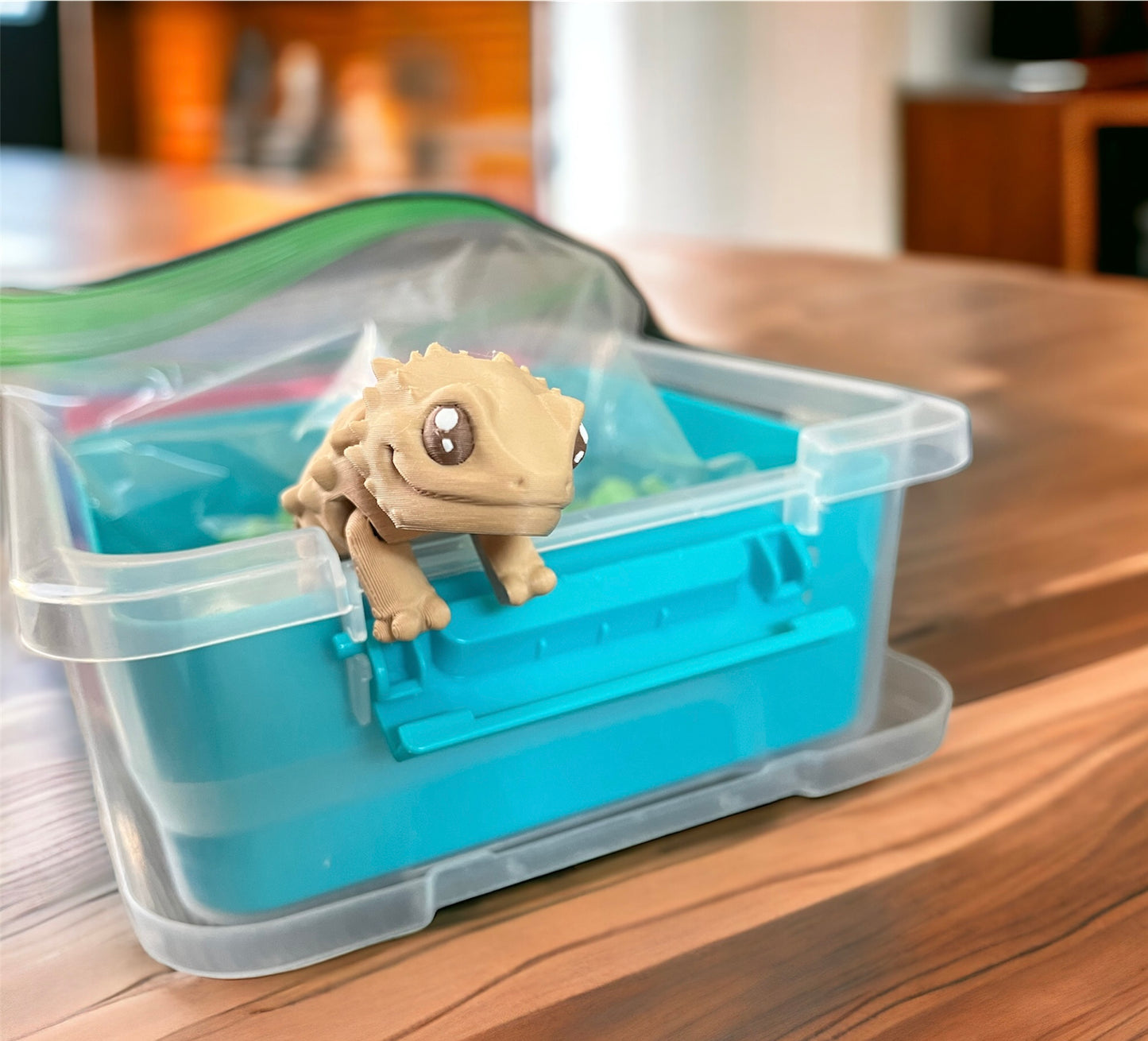 Tan Baby Bearded Dragon sand desk flexi fidget ADHD friend