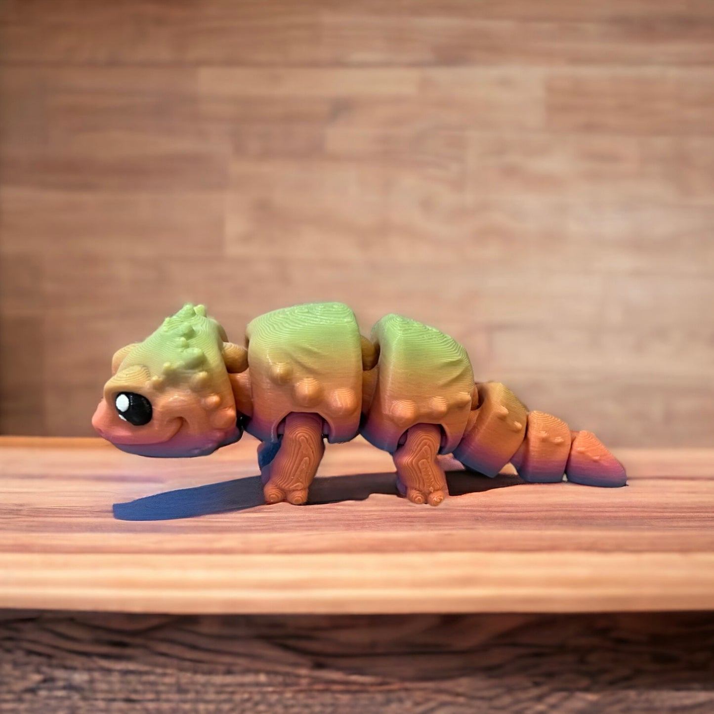 Limited Color Run - Baby Bearded Dragon rainbow desk flexi fidget ADHD friend