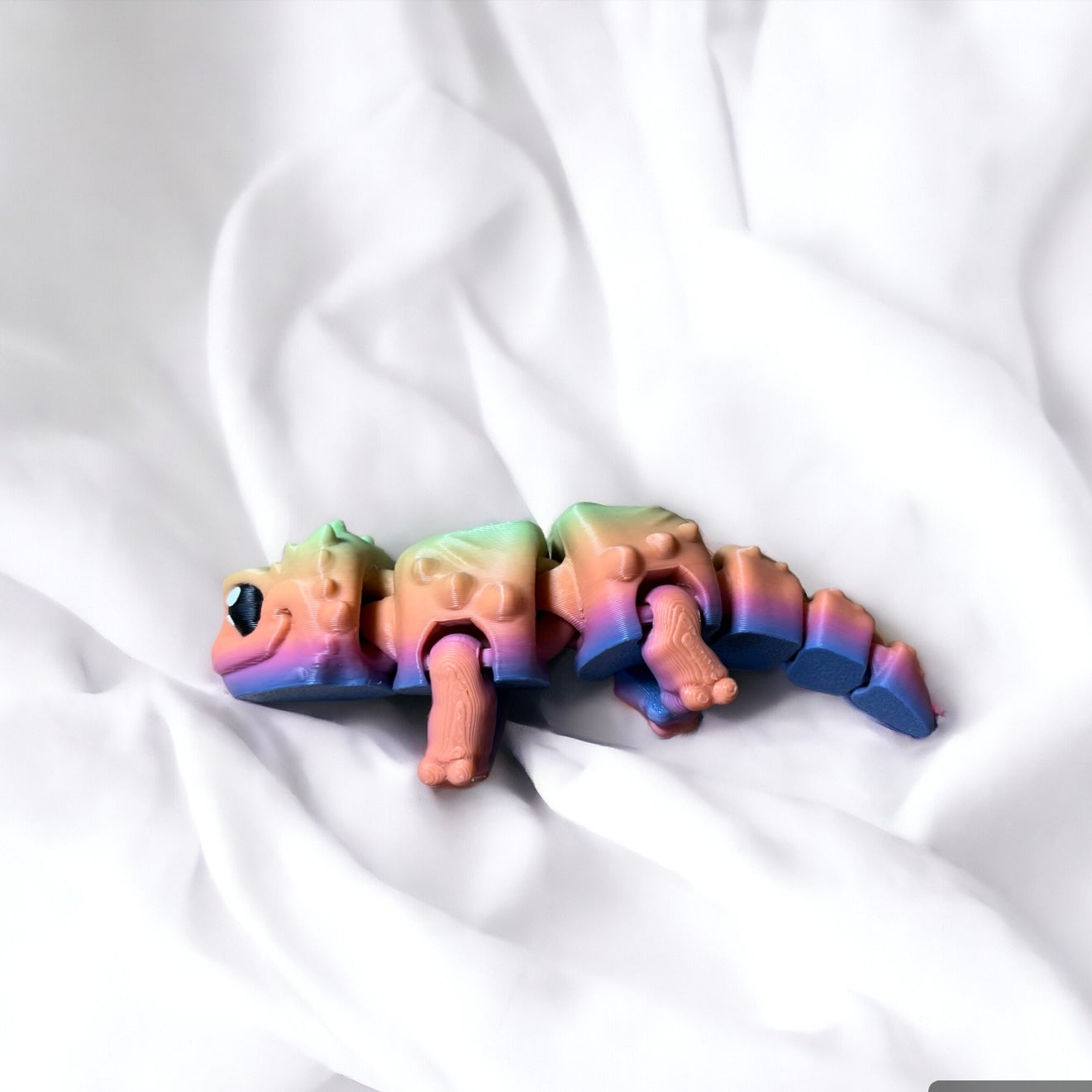 Limited Color Run - Baby Bearded Dragon rainbow desk flexi fidget ADHD friend